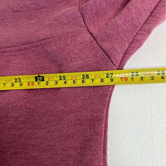The Sweatshirt Project Hoodie Kangaroo Pocket Snap Neck Faded Red Berry Women 1X - Picture 8 of 10